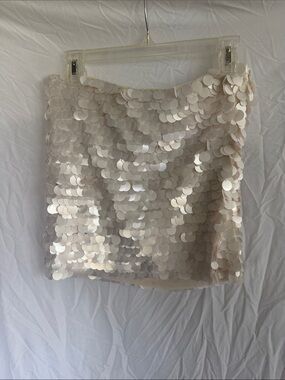 Show Me Your MuMu Cream Sequin Izzy Skort